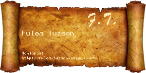 Fulea Tuzson névjegykártya